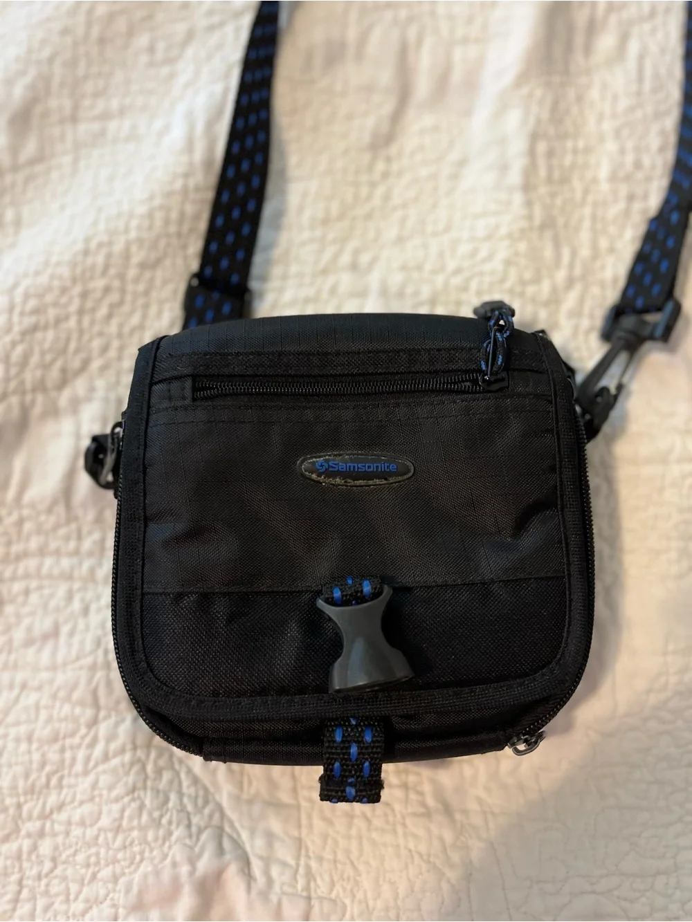 Samsonite Journey Camera Pouch 4-Pocket Carry Bag with Strap Blk Blue 807BK